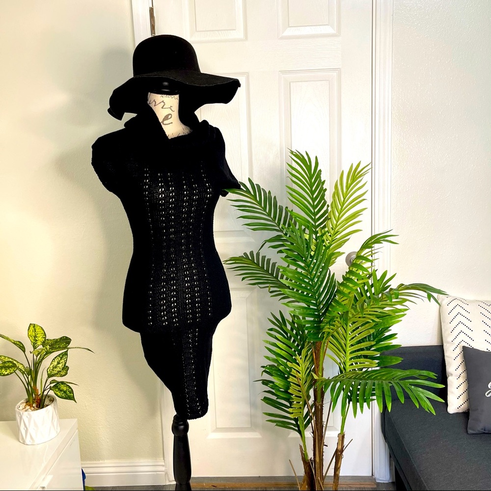 Black Turtle Knitted Dress